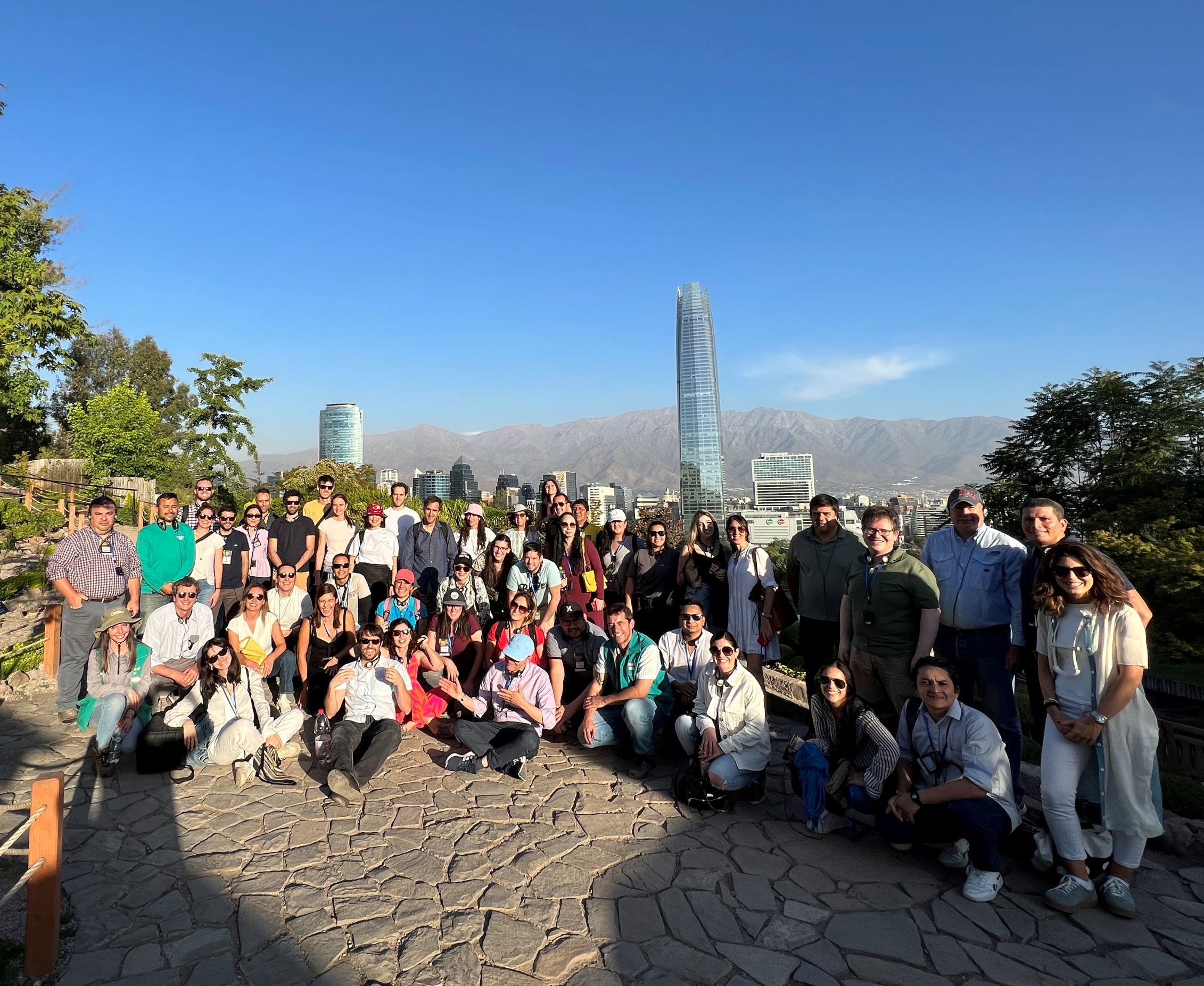 Participantes en el Parque Metropolitano de Santiago