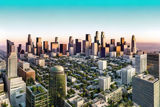 Una imagen de Los Ángeles generada por IA