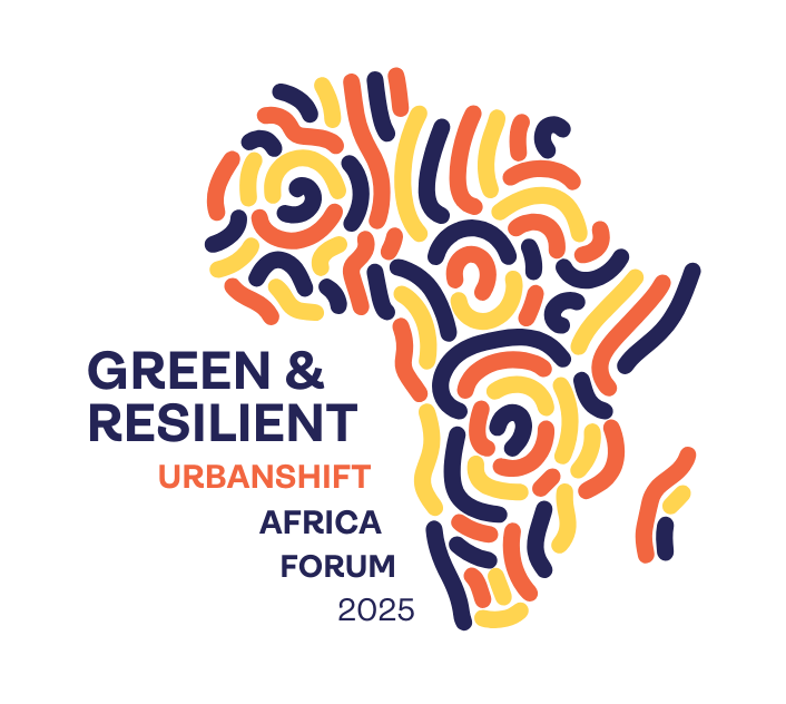 logotipo del foro africano urbanshift, verde y resiliente