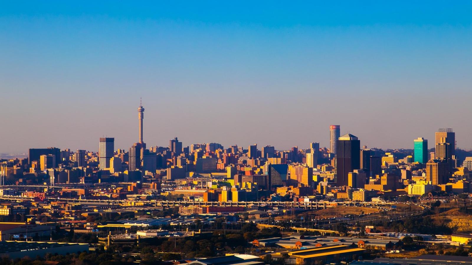 Vista aérea de Johannesburgo