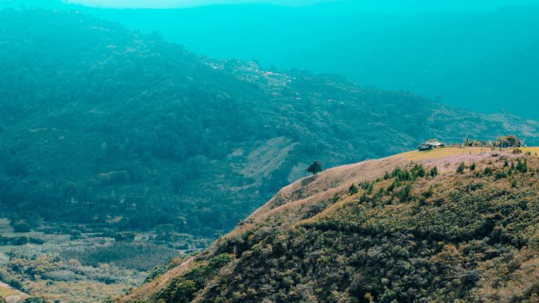 Colina en un paisaje exuberante