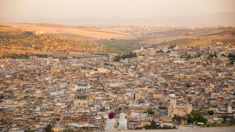 Vista aérea de una ciudad de Marruecos