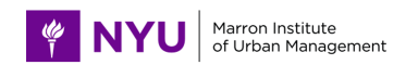 Logotipo del Instituto Marron de Gestión Urbana de la NYU