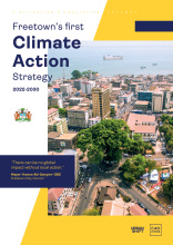 Portada del documento del Plan de Acción Climática de Freetown