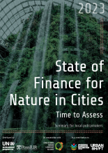Portada del Informe sobre el estado de la financiación de la naturaleza en las ciudades