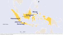 Mapa de Indonesia