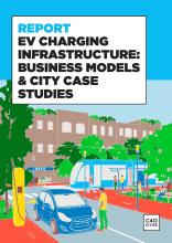 la portada del informe C40 Cities titulado: EV Charging Infrastructure: Business Models & City Case Studies