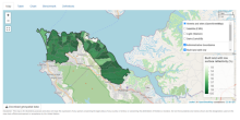 Un mapa de Freetown que muestra la reflectividad de la superficie