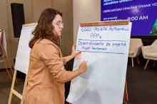 Un ejercicio durante una academia de finanzas urbanas.